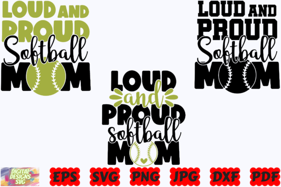 Loud and Proud Softball Mom SVG Sport Review