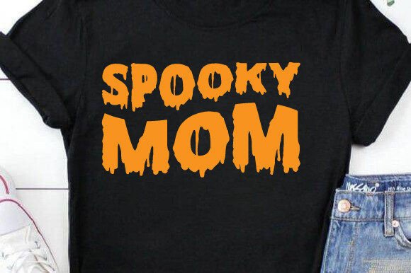 Retro Halloween Spooky Mom T-Shirt Design Review